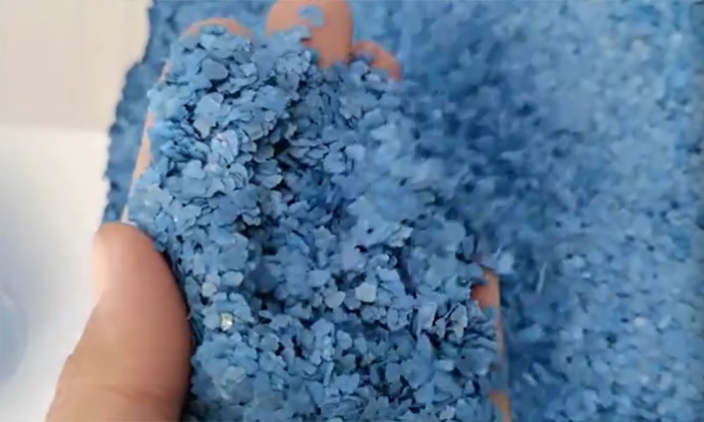 Blue Colored Mica Flakes