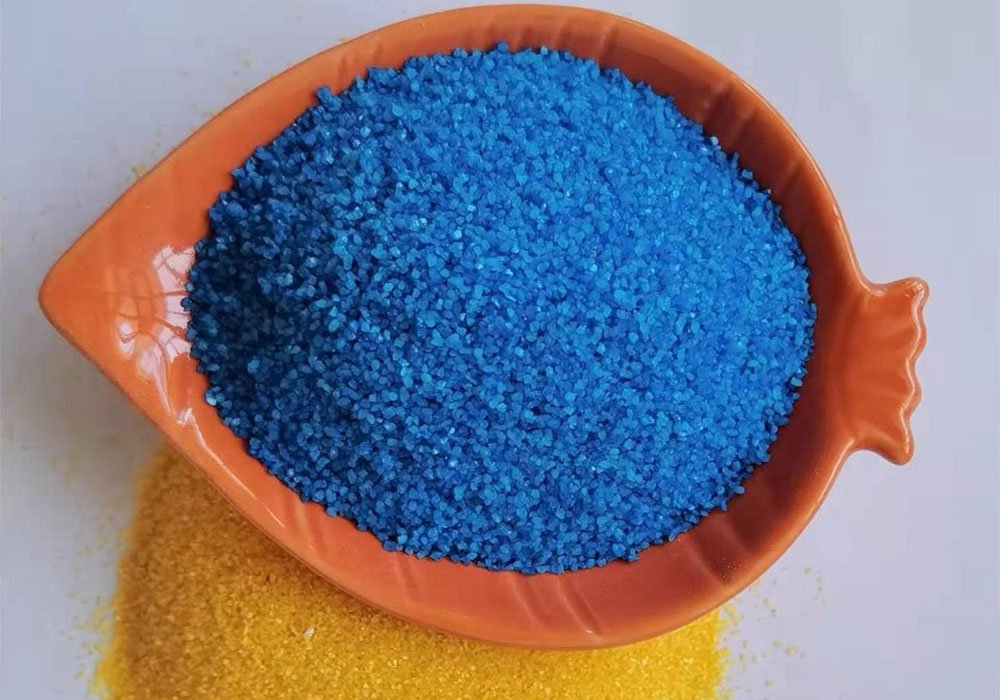 blue colored sand