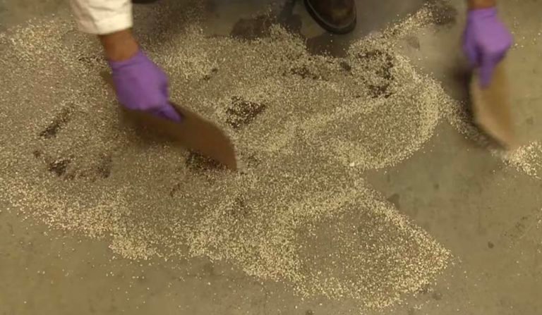 chemical spill absorbent and cleanup