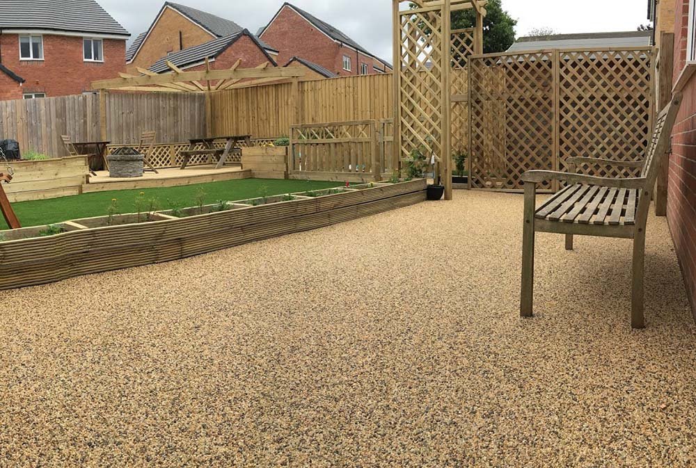 natural color sand resin bound garden