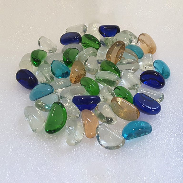Colored Glass Pebbles for Aquarium Decoration, Fish Tank, Flowers, Vase